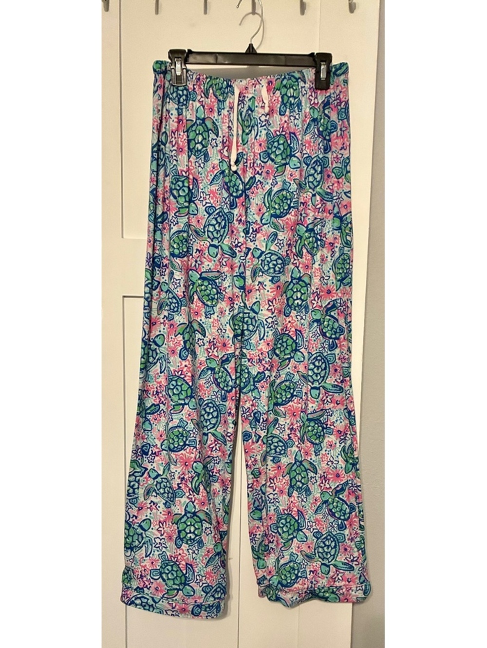 Southern Couture Sea Turtle Floral Lounge Pants L/XL